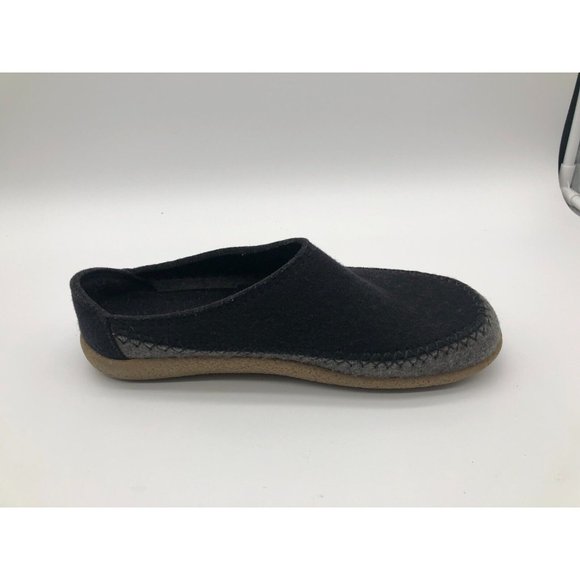 Haflinger Gray Wool and Black Clogs Slippers Men Sz 43 EU/10 US - Picture 4 of 10